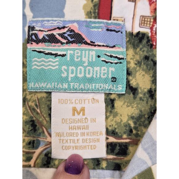 REYN SPOONER Laguna Beach Men's California Landmarks Aloha Hawaiian Shirt | M - Picture 4 of 16